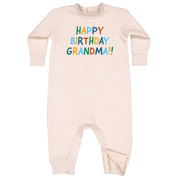 Inktastic Happy Birthday Grandma Baby Fleece Romper