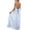 Light Blue, variant on HAOTAGS Girls Maxi Dresses,Cotton Cami Gown Back Tie Stripe Long Tank Tween Beach Sundress Purple 11-12