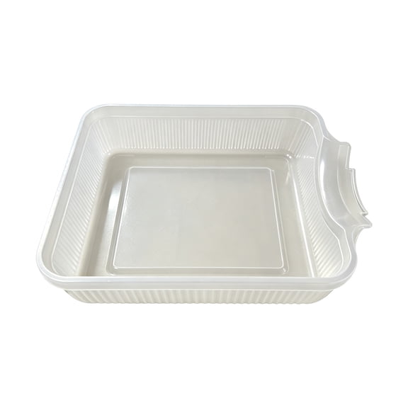 Drip Pan Heavy Duty Plastic Water Catch Tray with Cutout for Hoses, Leak Proof Washer Dryer Protector Tray for Laundry Room Floor, Home, Apartment