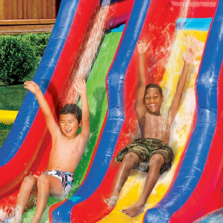 Banzai hydro blast inflatable water park with slides & water cannons discount