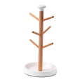 thumbnail image 2 of Organizador de tazas pequeñas con forma de árbol para tazas de café, ligero y con secador Base blanca, 2 of 8