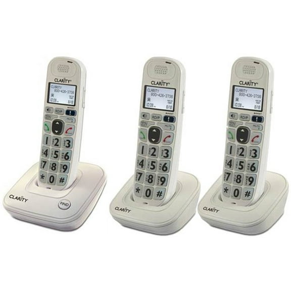 Clarity D704 Moderate Hearing Loss Cordless Phone with 2 D704HS Expandable Handsets