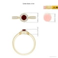 thumbnail image 5 of ANGARA Natural Vintage Inspired Ruby Milgrain Ring with Diamond Halo in 14K Yellow Gold for Women (Size-4mm) | July Birthstone, Birthday, Anniversary, Jewelry Gift for Women | Natural Ruby Ring, 5 of 10
