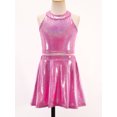 thumbnail image 5 of Miutii Kids Shiny Jazz Disco Outfits Cheer Outfit Hip Hop Dance Dress Sets for Competitions Cha-cha Hot Pink 6-10, 5 of 6