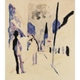 thumbnail image 2 of August Macke 12x14 Black Ornate Wood Framed Double Matted Museum Art Print Titled: Street in the Evening (1913), 2 of 5
