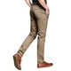 thumbnail image 2 of Pantalones Casuales Ajustados de Hombre con Corte Cónico, Frente Plano, Talla 34, Color Marrón Arena, 2 of 6