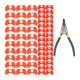 thumbnail image 1 of 60pcs Peepers sin piñes anteojos anti - con alicates dispositivos agrícolas ofrece herramienta anti -glasses para pollos, 1 of 9