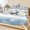 White, variant on King Size Fitted Sheet Set - Navy Blue Pumpkins Fall 3 Piece Bedding Sets 16" Deep Pocket Fitted Sheet with 2 Pillowcases, Thanksgiving Coastal Starfish Ocean Brushed Microfiber Hotel Bed Sheets