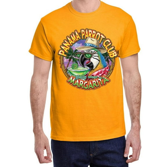 Panama Parrot Club Funny Mens T-shirt Short Sleeve