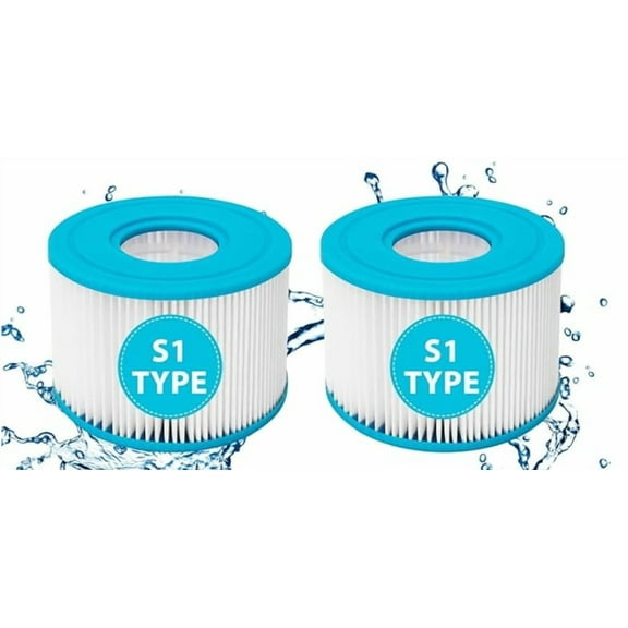 Hot Tub Filter Replacement for I-ntex PureSpa Type S1, Replace I-ntex 29001E, 28403E, 28407E, Inflatable Spa Filter Cartridges, 4 Pack