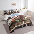 thumbnail image 3 of Homewish Farmhouse Horse 7-Piece Twin Bedding Set - Lodge Cabin Xmas Festival, 3 of 8