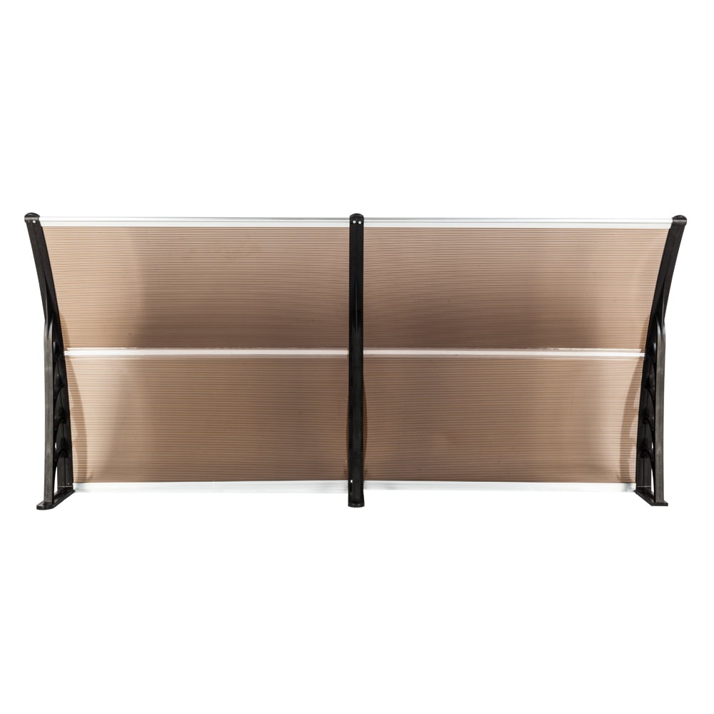 Veryke 80"40" Polycarbonate ABS Brown & Black Bracket Door/ Window Awnings for Patios, Sun Shade Awning for UV Rain Snow Protection, Awnings for Windows (Aluminum Fixing Bars) Veryke 80"40" Polycarbonate ABS Brown & Black Bracket Door/ Window Awnings for Patios, Sun Shade Awning for UV Rain Snow Protection, Awnings for Windows (Aluminum Fixing Bars)