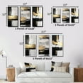 thumbnail image 4 of Designart "Horizontal Perspectives Abstract in Gold and Black IV" Abstract Painting Framed Wall Art Set Of 3 - Gold Modern Frame Gallery Set For Office Decor, 4 of 6