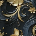 thumbnail image 2 of Designart "Gilded Black Paisley" Paisley Blackout Curtain Single Panel, 2 of 4