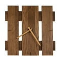 thumbnail image 2 of CONSDAN Wood Wall Clocks Battery Operated, USA Grown Hardwood Wall Decor, Analog Wooden Clock for Kitchen Bedroom Office, Vintage Oak Solid Wood Clock Face, 12", Walnut Color Square, 2 of 6
