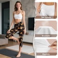 thumbnail image 6 of HELLHERO Thanksgiving Leggings for Women Turkey Pumpkin Printed Capri Leggings Athletic Yoga Pants Maple Leaves Printed Yoga Capris with Pockets, 2XL, 6 of 7