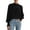 Black, variant on PRETTYGARDEN Business Casual Tops for Women Frill Neck Satin Long Sleeve Shirts Work Office Fall Outfits