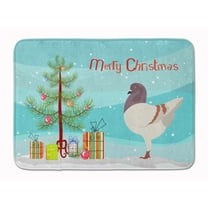 Carolines Treasures BB9316RUG German Modena Pigeon Christmas Machine Washable Memory Foam Mat Teal 19 X 27" multicolor