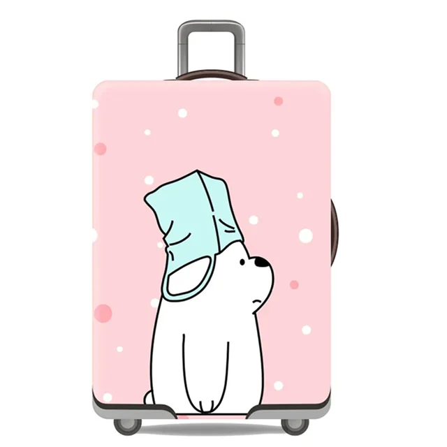 Housse de Protection pour Valise à Roulettes, Housse de Valise Élastique 3D Dessin Animé, Housse de Protection pour Valise 19-32 Pouces, Accessoires de Voyage, D10 L