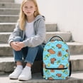 thumbnail image 5 of Jeiento 16 Inch Kids School Backpack Water-Resistant Polyester Capybara Lemon Bookbag for Boys Girls, Elementary & Middle School Back to School, 5 of 7