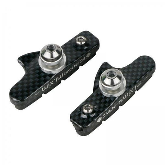 2- Patins de Frein de Vélo de Route C Bloc 55mm Aluminium Plaquette de Frein Fibre de Carbone 6 Pcs