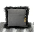 thumbnail image 2 of Fennco Styles Geniune Mongolian Lamb Fur Throw Pillow (Black, 20"x20" Case Only), 2 of 2