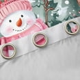 thumbnail image 4 of Manfei Cartoon Xmas Snowman Blackout Curtains,Rustic Flower Floral Curtains Pack of 2 (38x45 Each),Pink Green White Window Curtains For Kids,Super Cozy Room Decor, 4 of 6