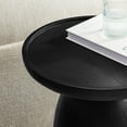 thumbnail image 7 of Coffee Sofa Side End Table, round, Black, Wood, Living Room Lounge Cafe Lobby Hospitality Restaurant, Modern Contemporary, HB37694, 7 of 7