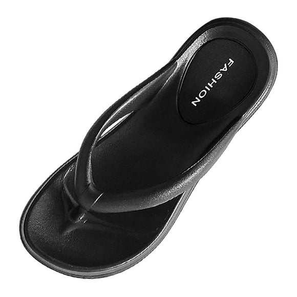 Ketyyh-chn99 House Slippers for Women Shower Shoes Mens 6CM Non Slip Bottom Bathroom Slippers (Black, 8.5)