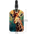 thumbnail image 6 of Square 2Pack PU Leather Giraffe Cruise Luggage Tag with Privacy Cover and Name ID Tag for Travel Handbags Backpacks Luggage Tags, 6 of 6