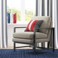 thumbnail image 2 of Tommy Hilfiger Russell Bronze Metal Frame Accent Chair Grey, 2 of 15