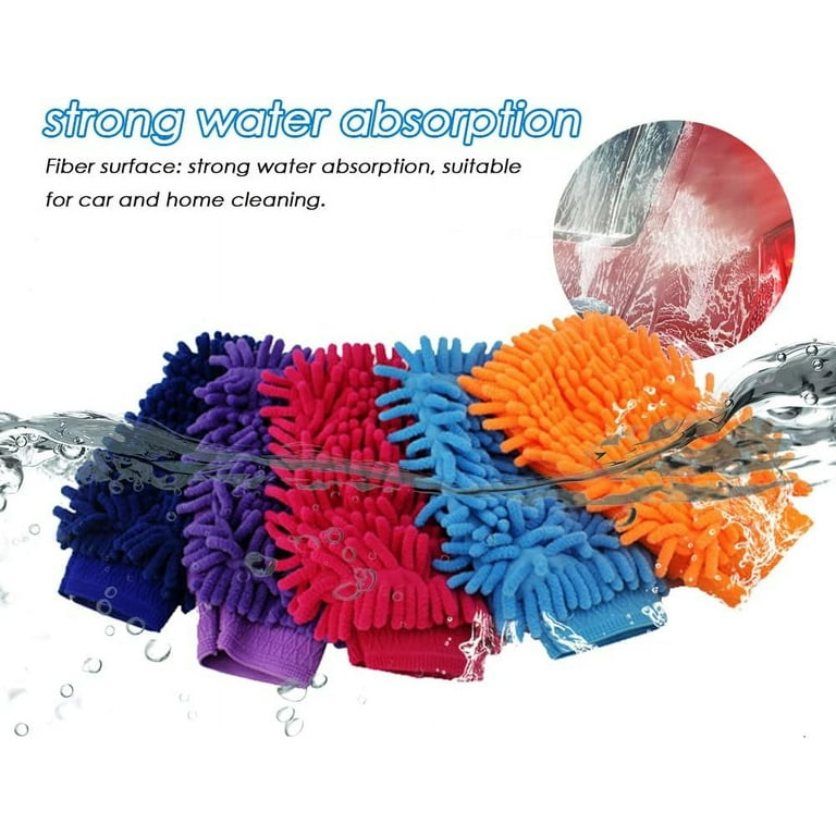 Car Washing Gloves,Soft Absorbent Auto Detail Wash Mitts