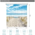 thumbnail image 5 of Beach Coastal Ocean Shower Curtain Seaside Seashore Scenery Landscape Nautical Sea Scenic Sand Blue Sky 72Wx72H Inch Summer Peaceful Fabric Decor Bathroom Polyester Waterproof Hooks, 5 of 6