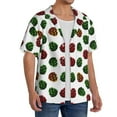 thumbnail image 4 of Haiem Colorful Autumn Pinecones Men's Casual Shirts Short Sleeve Button Down Shirts Fashion Textured Summer Beach Shirt-Large, 4 of 7