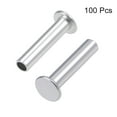 thumbnail image 3 of Uxcell M4 x 0.71'' Flat Head Semi-Tubular Rivets Aluminum  Silver Tone 100 Pcs, 3 of 3