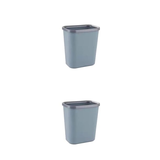 Advancent Cubo de basura clásico de PP para hotel con capacidad de carga de 100KG, protección lenta, baño, oficina, gris, 8L + anillo Gris 8L+Anillo 2Conjunto