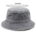 thumbnail image 5 of Eoperou Bucket Hat Solid Color Washed Vintage Anti-UV Sunscreen Decorative Denim Unisex Women Men Cap Headwear, 5 of 7