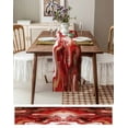 thumbnail image 3 of Red Marble Table Runner 90 Inches, Modern Abstract Ombre Fluid Aesthetic Bed Runner Dresser Scarves Tabletop for Indoor Outdoor Parties/Ceremony/Banquet, 13" x 90", 3 of 8