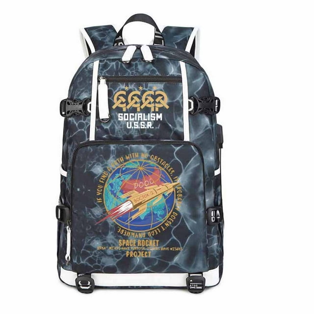 Mochila Bocchis Rocks de nailon con dibujos animados para niños, escuela, 31 x 15 x 48 cm