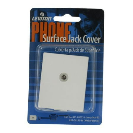 Leviton Telephone - Leviton C0255-W White Surface Mount 6P4C Telephone Jack Cover