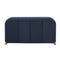 thumbnail image 5 of EUROCO 59.8" Sideboard Storage Buffet Cabinet, MDF Buffet Cabinet with Curved Corner Design, 4 Wavy Door Panel and 2 Adjustable Shelves for Study, Living Room and Entrance,Navy Blue, 5 of 7