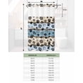 thumbnail image 6 of No Hook Shower Curtains with Snap in Liner, Blue Cat Paw Print Fabric Shower Curtain, Vintage Farmhouse Rustic Wooden Grain Double Layers & See-Through Top Window Bathroom Curtains 36''x72'', 6 of 6