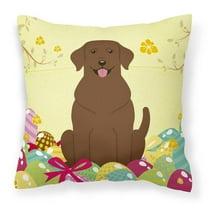 Easter Eggs Design Dog Art Fabric Decorative Pillow