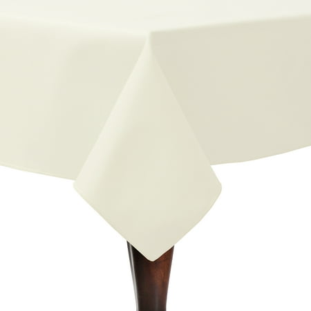 

Ultimate Textile (3 Pack) Poly-cotton Twill 72 x 120-Inch Rectangular Tablecloth - for Restaurant and Catering Hotel or Home Dining use Ivory Cream