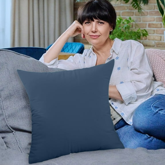 YIMWNYI Multicolor Velvet Pillow, Scandinavian Style Decorative Cushion, Cozy Sofa Bedroom Office Accent, Patchwork Design with Solid Color Pillowcase and Core Included