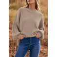thumbnail image 4 of PRETTYGARDEN Women's Oversized Sweaters Sleeve Crew Neck Jumper Tops Chunky Knit Pullover Sweater, 4 of 6