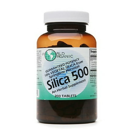 World Organic Silica 500 Herbal Supplement Tablets - 200