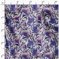 thumbnail image 2 of Soimoi Velvet Blue Fabric By the Yard - 54 Inch Wide - Florals Print Fabric - Elegant and Timeless Patterns for Fashion and Home Decor Printed Fabric, 2 of 6