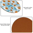 thumbnail image 5 of Daisy 6PCS Round Microfiber Leather Coasters, 11x11 cm/4.3x4.3 in, Drink Mats for Home and Office, Set of 6 Coasters, 5 of 6