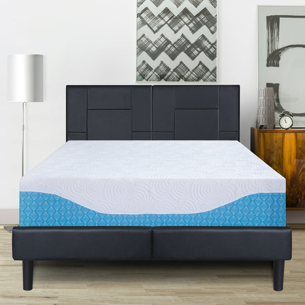 GranRest 12" i Gel Memory Foam Mattress, King size, Blue